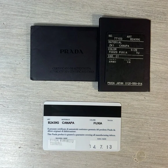 Pink Prada Canapa with authenticity card - Picture 11 of 11